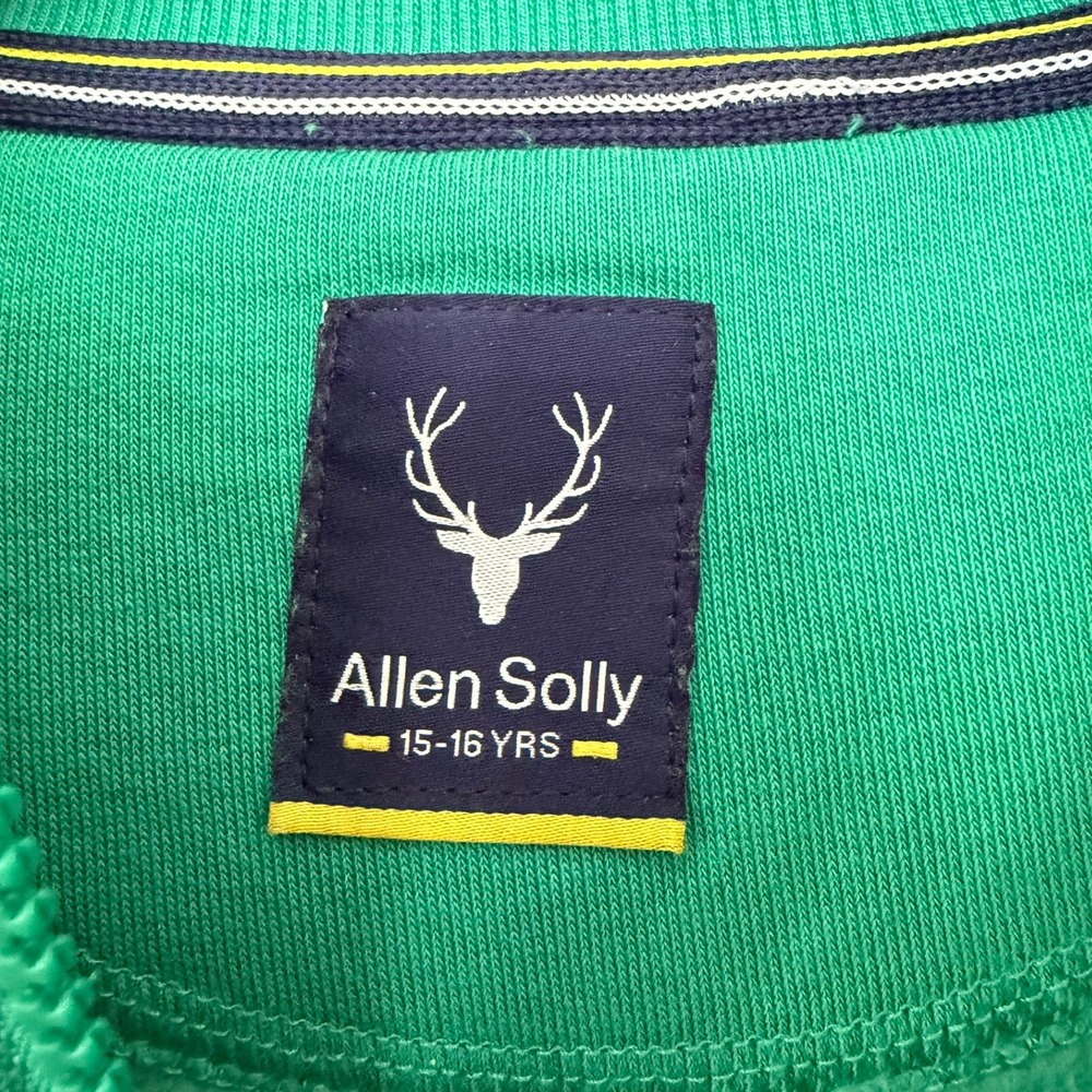 Allen Solly Youth 16 Years Colorblock Quarter Zip Flecce Sweatshirt - Picture 3 of 14